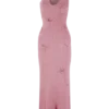 Celestino Floral Metallic Knit Maxi Dress – Pink Celestino Floral Metallic Knit Maxi Dress – Pink