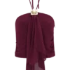 Celina Chiffon Halter Top With Hardware – Cherry Red Celina Chiffon Halter Top With Hardware – Cherry Red