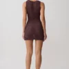 Cherly Knit Crochet Mini Dress – Chocolate Cherly Knit Crochet Mini Dress – Chocolate
