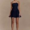 Cheyenne Scallop Denim Mini Dress – Indigo Blue Cheyenne Scallop Denim Mini Dress – Indigo Blue