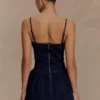 Cheyenne Scallop Denim Mini Dress – Indigo Blue Cheyenne Scallop Denim Mini Dress – Indigo Blue