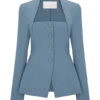 Christel Suiting Fitted Blazer – Ocean Blue Christel Suiting Fitted Blazer – Ocean Blue