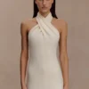 Christina Cross Over Mini Dress – Buttercream Christina Cross Over Mini Dress – Buttercream