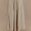 Clarence Linen A-Line Maxi Skirt – Natural Clarence Linen A-Line Maxi Skirt – Natural