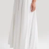 Clarence Linen A-Line Maxi Skirt – White Clarence Linen A-Line Maxi Skirt – White
