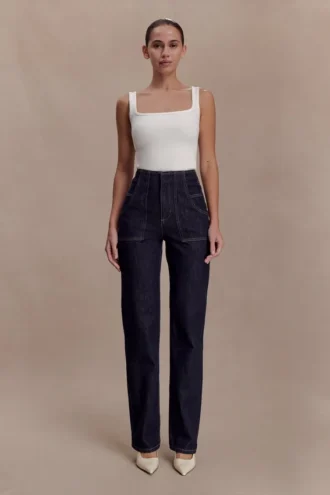 Clarrissa High Rise Jeans – Washed Indigo Blue