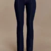 Clio Paneled Flare Jeans – Indigo Blue Clio Paneled Flare Jeans – Indigo Blue