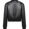 Codi Faux Leather Bomber Jacket – Black