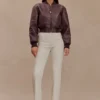 Codi Faux Leather Bomber Jacket – Merlot Codi Faux Leather Bomber Jacket – Merlot
