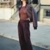 Codi Faux Leather Bomber Jacket – Merlot Codi Faux Leather Bomber Jacket – Merlot