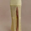 Coleene Pointelle Knit Maxi Skirt – Lemon