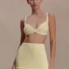 Coleene Pointelle Knit Top – Lemon Coleene Pointelle Knit Top – Lemon