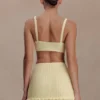 Coleene Pointelle Knit Top – Lemon Coleene Pointelle Knit Top – Lemon