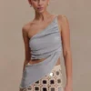 Corah Lurex Drape Knit Top – Silver Corah Lurex Drape Knit Top – Silver