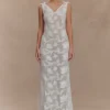 Cornelia Floral Sheer Maxi Dress – Ivory Cornelia Floral Sheer Maxi Dress – Ivory