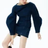 Cosmala Denim Long Sleeve Mini Dress – Indigo Blue