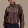 Curtis Faux Leather Bomber Jacket – Dark Chocolate Curtis Faux Leather Bomber Jacket – Dark Chocolate