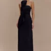 Cyrill Strapless Satin Structured Maxi Dress – Black Cyrill Strapless Satin Structured Maxi Dress – Black