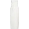 Cyrill Strapless Satin Structured Maxi Dress – White Cyrill Strapless Satin Structured Maxi Dress – White