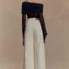 Dahlia One Shoulder Top – Black Dahlia One Shoulder Top – Black
