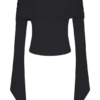Dahlia One Shoulder Top – Black Dahlia One Shoulder Top – Black