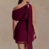 Daisie Chiffon Mini Dress – Wine Daisie Chiffon Mini Dress – Wine