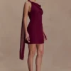 Daisie Chiffon Mini Dress – Wine Daisie Chiffon Mini Dress – Wine