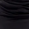 Dalia Off Shoulder Satin Maxi Dress – Black