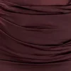 Dalia Off Shoulder Satin Maxi Dress – Dark Chocolate Dalia Off Shoulder Satin Maxi Dress – Dark Chocolate