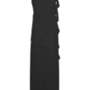 Daria Draped Chiffon Maxi Dress – Black