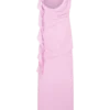 Daria Draped Chiffon Maxi Dress – Light Lilac