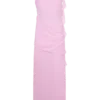 Daria Draped Chiffon Maxi Dress – Light Lilac