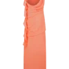 Daria Draped Chiffon Maxi Dress – Pastel Nectarine