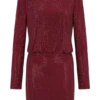 Darius Diamante Cowl Mini Dress – Wine