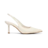Dasha Patent Sling Back Heels – Ivory