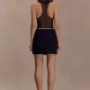 Dayana Cotton Mini Skirt – Black