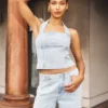 Dayna Denim Halter Top – Light Blue Dayna Denim Halter Top – Light Blue