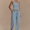 Dayna Denim Halter Top – Light Blue Dayna Denim Halter Top – Light Blue