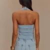 Dayna Denim Halter Top – Light Blue Dayna Denim Halter Top – Light Blue