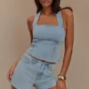 Dayna Denim Halter Top – Light Blue Dayna Denim Halter Top – Light Blue