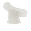Debbie One Shoulder Bubble Top – White Debbie One Shoulder Bubble Top – White