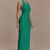 Deeliah Halterneck Crochet Maxi Dress – Emerald Deeliah Halterneck Crochet Maxi Dress – Emerald