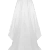 Delphine Satin Strapless Maxi Gown – White