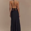Dinah Lace And Satin Maxi Dress – Black Dinah Lace And Satin Maxi Dress – Black