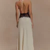 Dinah Lace And Satin Maxi Dress – Black/Ivory Dinah Lace And Satin Maxi Dress – Black/Ivory