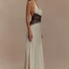 Dinah Lace And Satin Maxi Dress – Black/Ivory Dinah Lace And Satin Maxi Dress – Black/Ivory