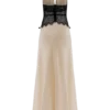 Dinah Lace And Satin Maxi Dress – Black/Ivory Dinah Lace And Satin Maxi Dress – Black/Ivory