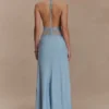 Dinah Lace And Satin Maxi Dress – Cornflower Blue Dinah Lace And Satin Maxi Dress – Cornflower Blue