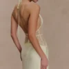 Dinah Lace And Satin Maxi Dress – Lemon Dinah Lace And Satin Maxi Dress – Lemon