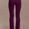 Diya Ribbed High Waisted Pants With Wire Hem – Plum Diya Ribbed High Waisted Pants With Wire Hem – Plum